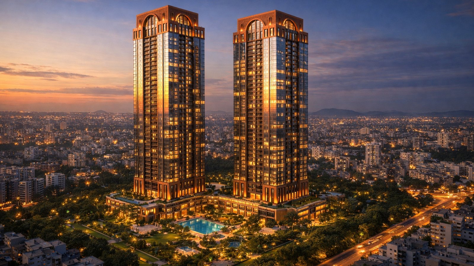 Godrej Brooklyn Avenue Kukatpally luxury apartments aerial view